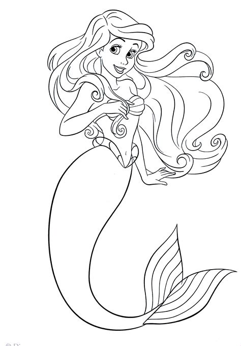 Printable Ariel Coloring Pages